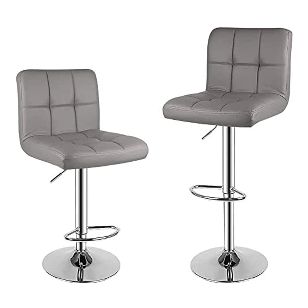 Grey Adjustable Bar Chairs For Breakfast