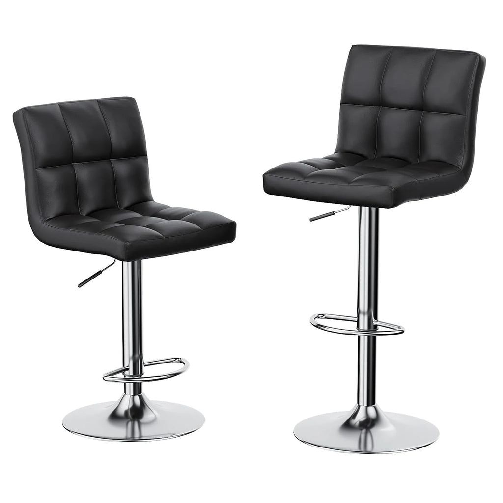 Grey Adjustable Bar Chairs For Breakfast