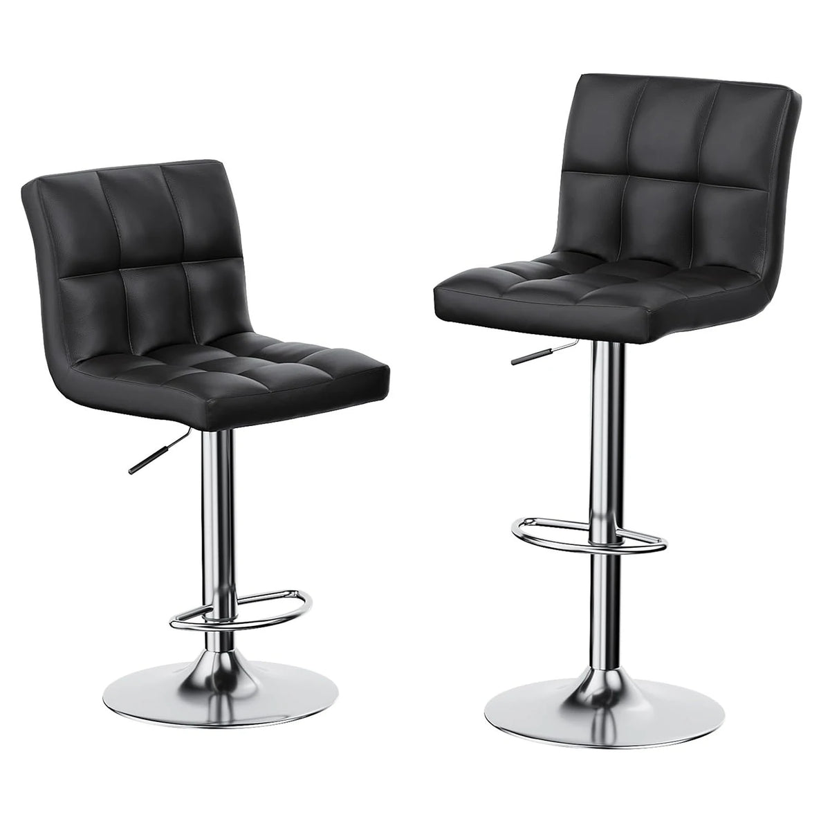 Grey Adjustable Bar Chairs For Breakfast