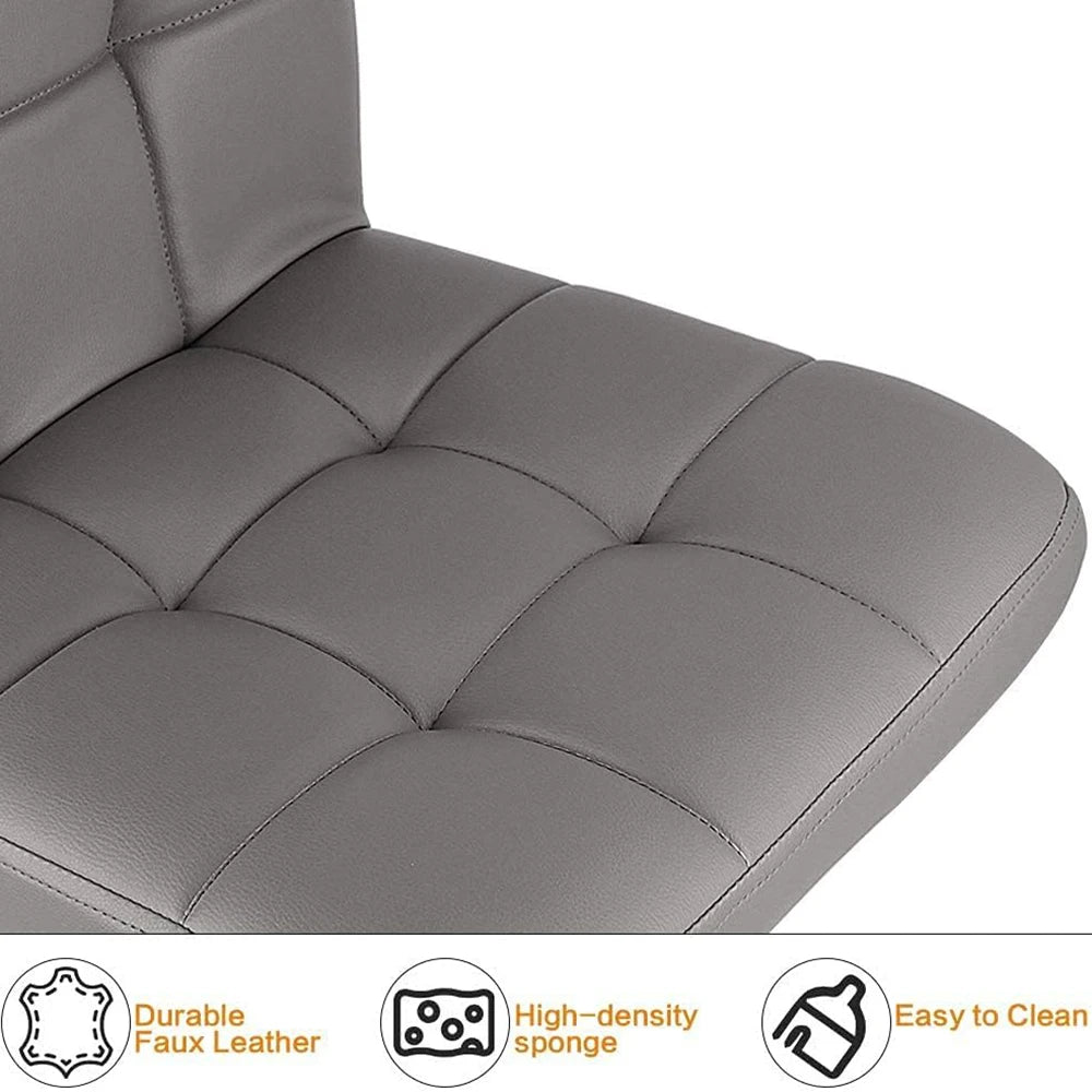 Grey Adjustable Bar Chairs For Breakfast