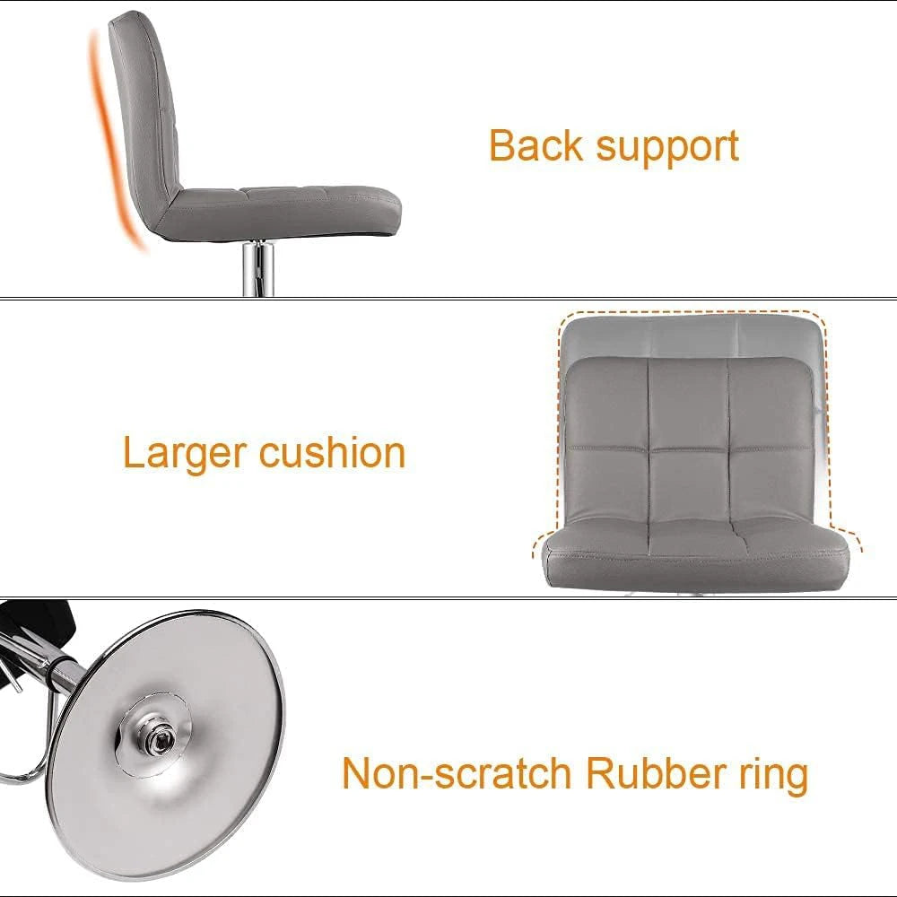 Grey Adjustable Bar Chairs For Breakfast