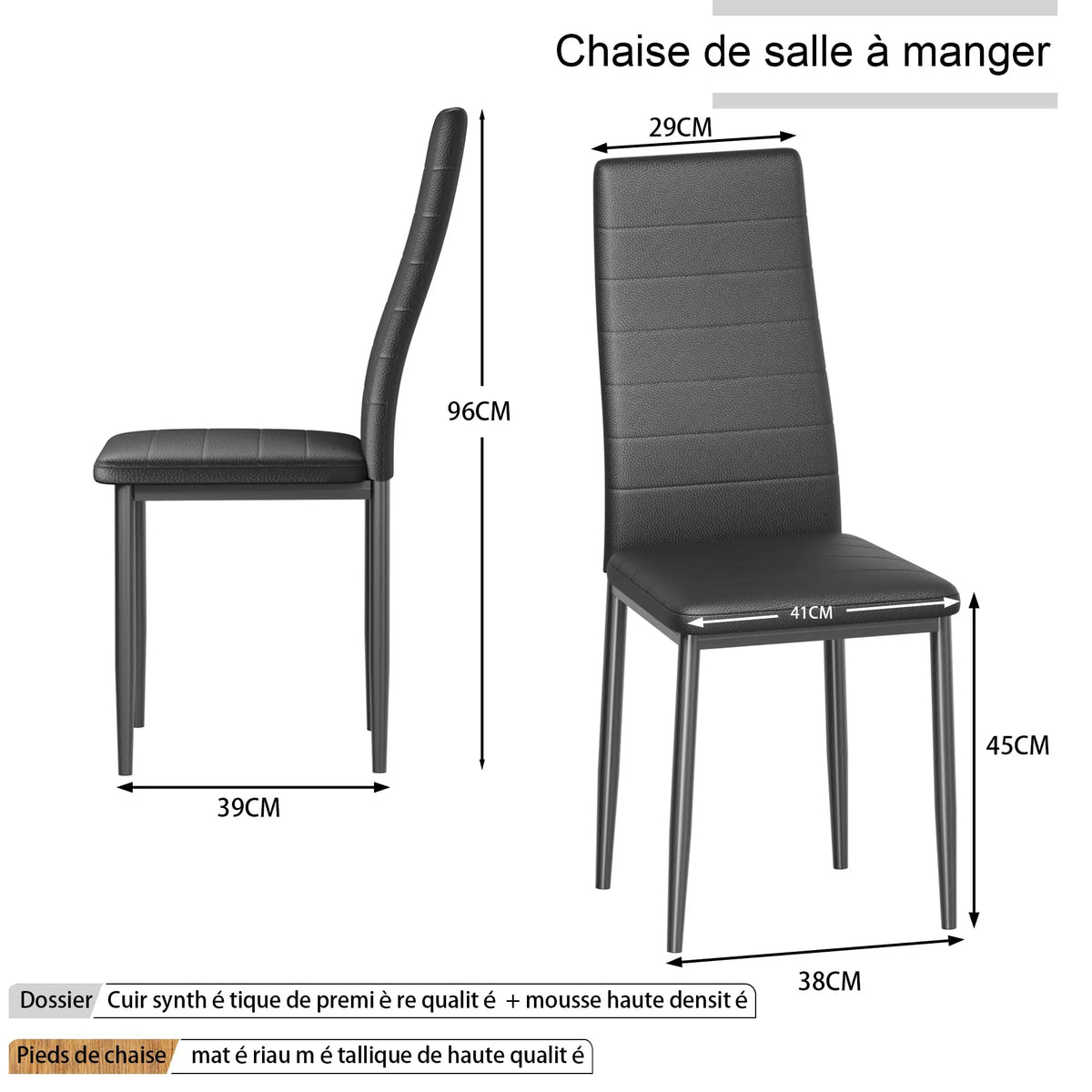 Black And Modern Dining Chairs